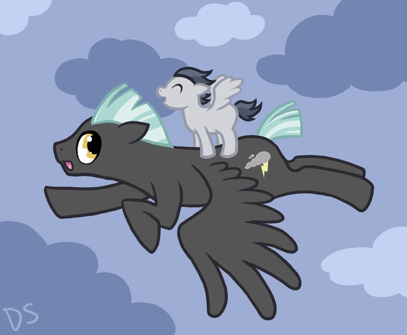 #248886 - safe, artist:doodlesnap, rumble, thunderlane, pegasus, pony ...