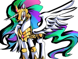 Size: 1400x1050 | Tagged: safe, artist:nabe, princess celestia, pony, g4, armor, female, solo