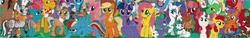 Size: 12812x1927 | Tagged: safe, artist:rphb, angel bunny, apple bloom, applejack, berry punch, berryshine, big macintosh, carrot cake, cheerilee, cup cake, doctor whooves, fluttershy, granny smith, gummy, madame leflour, mayor mare, minuette, mr. turnip, opalescence, photo finish, pinkie pie, rainbow dash, rainbowshine, rocky, roseluck, sapphire shores, scootaloo, sir lintsalot, spike, sweetie belle, time turner, twilight sparkle, winona, zecora, cockatrice, earth pony, pony, zebra, g4, cutie mark crusaders, male, perler beads, scooter, stallion, wip