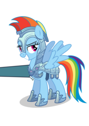 Size: 744x1052 | Tagged: safe, rainbow dash, g4, armor, simple background, svg, transparent background, vector