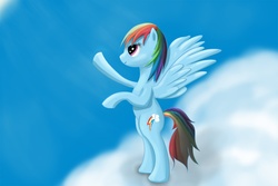 Size: 1200x800 | Tagged: safe, artist:stardragon102, rainbow dash, pony, g4, bipedal