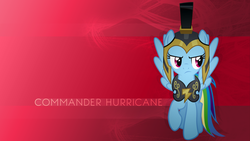 Size: 1920x1080 | Tagged: safe, artist:overmare, commander hurricane, rainbow dash, g4, wallpaper