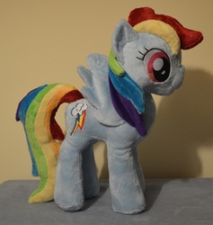 Size: 477x504 | Tagged: safe, artist:finnickie, rainbow dash, g4, irl, photo, plushie