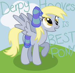 Size: 660x641 | Tagged: safe, artist:poniesandsocks, derpy hooves, pegasus, pony, g4, best pony, clothes, female, silly, socks, solo, striped socks