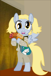 Size: 929x1371 | Tagged: safe, artist:jrk08004, derpy hooves, pony, g4, bipedal, ermahgerd