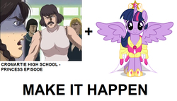 Size: 1146x654 | Tagged: safe, twilight sparkle, alicorn, pony, g4, cromartie high school, exploitable meme, female, make it happen, mare, twilight sparkle (alicorn)