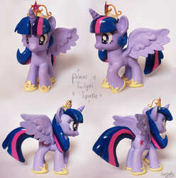 Size: 899x907 | Tagged: safe, artist:sophiesplushies, twilight sparkle, alicorn, pony, g4, brushable, customized toy, female, mare, solo, toy, twilight sparkle (alicorn)