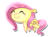 Size: 983x734 | Tagged: safe, artist:pepooni, fluttershy, pegasus, pony, g4, chibi, eyes closed, female, mare, outline, simple background, smiling, solo, sticker, transparent background