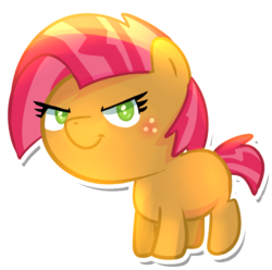 Size: 803x798 | Tagged: safe, artist:pepooni, babs seed, pony, g4, female, simple background, solo, transparent background