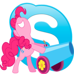 Size: 256x256 | Tagged: safe, artist:shadowhedgiefan91, pinkie pie, g4, icon, party cannon, skype