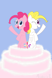 Size: 1000x1500 | Tagged: safe, artist:acceleron, pinkie pie, surprise, g1, g4, g1 to g4, generation leap