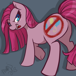 Size: 600x600 | Tagged: safe, artist:addictionhalfway, pinkie pie, g4, crayon, pinkamena diane pie