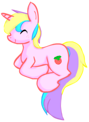 Size: 422x573 | Tagged: safe, artist:twitchy-tremor, holly dash, g4, cute, full body, hollybetes, lying down, prone, side view, simple background, smiling, solo, transparent background
