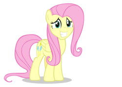 Size: 1168x843 | Tagged: safe, artist:scootaloooo, fluttershy, pegasus, pony, g4, female, folded wings, mare, simple background, solo, swapped cutie marks, transparent background, vector, wings