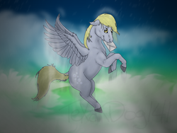 Size: 3648x2736 | Tagged: safe, artist:texandog141, derpy hooves, pegasus, pony, g4, dock, female, letter, mare, realistic, solo