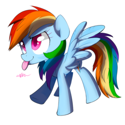 Size: 720x720 | Tagged: safe, artist:affanita, rainbow dash, pegasus, pony, g4, :p, cute, dashabetes, female, mare, simple background, solo, tongue out, transparent background