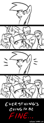 Size: 722x1998 | Tagged: safe, artist:vulapa, applejack, derpy hooves, fluttershy, pinkie pie, rainbow dash, rarity, twilight sparkle, pegasus, pony, g4, derp, female, mare