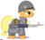 Size: 2500x2230 | Tagged: safe, artist:a4r91n, applejack, g4, allied nations, clothes, command and conquer, crossover, m60, machine gun, military, red alert, simple background, transparent background, uniform, vector