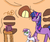 Size: 1024x853 | Tagged: safe, artist:looneytastic, sweetie belle, twilight sparkle, g4, magic