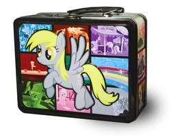 Size: 533x427 | Tagged: safe, derpy hooves, pegasus, pony, g4, official, enterplay, enterplay llc, female, lunchbox, mare, merchandise