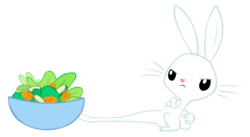 Size: 2981x1635 | Tagged: safe, artist:invaderliz-thecat, angel bunny, g4, simple background, transparent background, vector, veggie salad