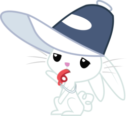Size: 5000x4582 | Tagged: dead source, safe, artist:mattwheeliebin, angel bunny, rabbit, g4, absurd resolution, angelbetes, animal, blowing, blowing whistle, coach, coach angel bunny, cute, hat, rainbow dashs coaching whistle, simple background, sports, that bunny sure does love whistles, trainer, training, transparent background, whistle