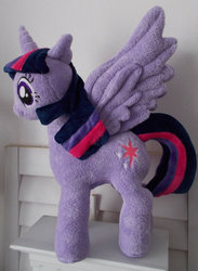 Size: 413x564 | Tagged: artist needed, safe, twilight sparkle, alicorn, pony, g4, magical mystery cure, female, irl, mare, photo, plushie, twilight sparkle (alicorn)