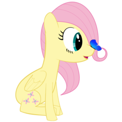 Size: 720x720 | Tagged: safe, artist:bleutaco, fluttershy, butterfly, g4, simple background, transparent background, vector