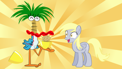 Size: 500x281 | Tagged: safe, artist:boneswolbach, derpy hooves, pegasus, pony, g4, coco (foster's), crossover, female, foster's home for imaginary friends, male, mare