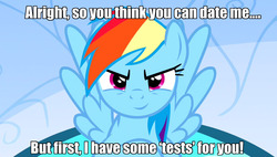Size: 1259x717 | Tagged: safe, edit, edited screencap, screencap, rainbow dash, pegasus, pony, g4, the crystal empire, bronybait, caption, crystal empire, date, female, inverted mouth, mare, solo