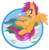 Size: 2550x2598 | Tagged: safe, artist:danmakuman, scootaloo, pegasus, pony, g4, blank flank, cute, cutealoo, female, filly, flying, foal, one eye closed, open mouth, open smile, scootaloo can fly, signature, smiling, solo, spread wings, wings, wink