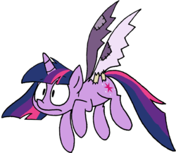 Size: 1304x1133 | Tagged: safe, artist:strangiesleepy, twilight sparkle, alicorn, pony, g4, fake wings, female, mare, simple background, solo, transparent background, twilight sparkle (alicorn), wings