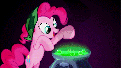 Size: 600x338 | Tagged: safe, artist:gturbo5, pinkie pie, pony, friendship is witchcraft, pinkie's brew, g4, animated, bronies: the extremely unexpected adult fans of my little pony, bronydoc, female, pot, solo