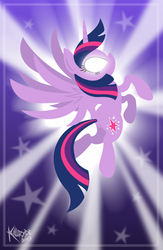 Size: 650x1000 | Tagged: safe, artist:killryde, twilight sparkle, alicorn, pony, g4, female, glowing eyes, mare, solo, twilight sparkle (alicorn)