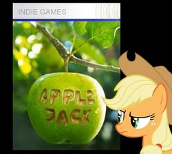 Size: 350x314 | Tagged: safe, applejack, g4, apple, name, video game, xbox