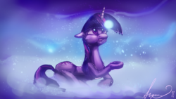 Size: 1600x900 | Tagged: safe, artist:alumx, twilight sparkle, pony, g4, female, solo