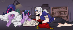 Size: 2334x976 | Tagged: safe, artist:decadent-orochimaru, artist:orochimartyr, twilight sparkle, g4, crossover, duo, naruto, yakushi kabuto