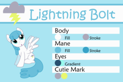 Size: 1500x1000 | Tagged: safe, artist:silvervectors, lightning bolt, white lightning, pegasus, pony, g4, female, mare, reference sheet, solo