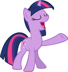 Size: 865x923 | Tagged: safe, artist:spier17, twilight sparkle, pony, unicorn, g4, magical mystery cure, eyes closed, female, mare, multicolored hair, multicolored mane, multicolored tail, one leg raised, open mouth, open smile, purple body, purple coat, purple fur, purple hair, purple mane, purple pony, purple tail, simple background, singing, smiling, solo, striped hair, striped mane, striped tail, tail, transparent background, tri-color hair, tri-color mane, tri-color tail, tri-colored hair, tri-colored mane, tri-colored tail, tricolor hair, tricolor mane, tricolor tail, tricolored hair, tricolored mane, tricolored tail, unicorn twilight, vector