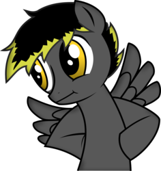 Size: 1404x1486 | Tagged: safe, artist:durpy337, oc, oc only, oc:durpy, pegasus, pony, male, oh you, reaction image, simple background, solo, transparent background