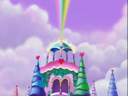 Size: 640x480 | Tagged: safe, screencap, g3, greetings from unicornia, crystal dome, crystal rainbow castle, no pony, rainbow, unicornia