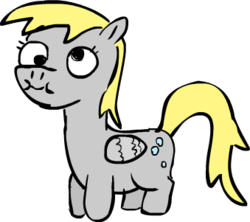 Size: 339x301 | Tagged: safe, artist:cyborgslime, derpy hooves, pegasus, pony, g4, chubby, cute, female, mare, simple background, solo, transparent background