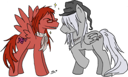 Size: 790x476 | Tagged: safe, artist:alaskanbookwyrm, pegasus, pony, black butler, glasses, grell sutcliff, hat, ponified, undertaker