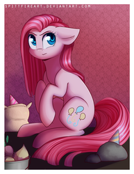 Size: 1700x2200 | Tagged: dead source, safe, artist:spittfireart, madame leflour, mr. turnip, pinkie pie, rocky, g4, pinkamena diane pie