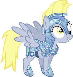 Size: 3000x3158 | Tagged: safe, artist:akili-amethyst, derpy hooves, pegasus, pony, g4, armor, crystal guard, crystal guard armor, female, mare, simple background, transparent background, vector