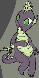 Size: 166x331 | Tagged: safe, artist:saber153, spike, changeling, g4, green changeling