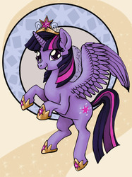 Size: 598x800 | Tagged: safe, artist:miss-anni, twilight sparkle, alicorn, pony, g4, female, happy, mare, smiling, twilight sparkle (alicorn)