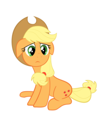 Size: 2000x2437 | Tagged: safe, artist:sam-f-nacman, applejack, g4, sad, simple background, transparent background, unhapplejack, vector