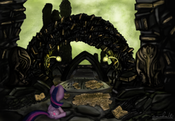 Size: 1300x900 | Tagged: safe, artist:cambalt, twilight sparkle, alicorn, pony, g4, apocrypha, crossover, female, mare, skyrim, the elder scrolls, twilight sparkle (alicorn)