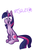 Size: 600x899 | Tagged: safe, artist:miniyuna, twilight sparkle, pony, g4, female, happy, open mouth, simple background, sitting, smiling, solo, squee, tongue out, wingding eyes